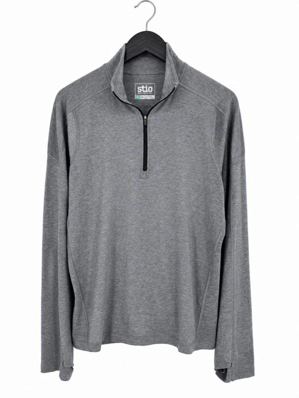 Stio Men's Basis Quarter-Zip Pullover Heather Gray Medium